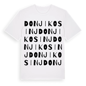 Donji Kosinj ordlek t-shirt – ekologisk bomull t-shirt från Pinshirt