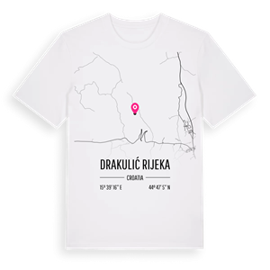 Drakulić Rijeka karta t-shirt – ekologisk bomull t-shirt från Pinshirt