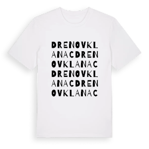 Drenov Klanac ordlek t-shirt – ekologisk bomull t-shirt från Pinshirt