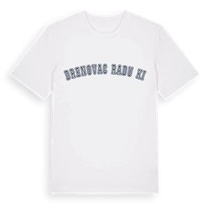 Drenovac Radučki college t-shirt – ekologisk bomull t-shirt från Pinshirt