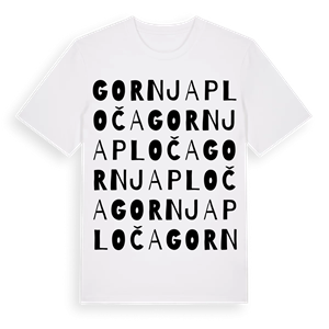 Gornja Ploča ordlek t-shirt – ekologisk bomull t-shirt från Pinshirt