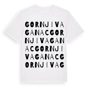 Gornji Vaganac ordlek t-shirt – ekologisk bomull t-shirt från Pinshirt