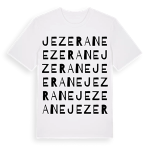 Jezerane ordlek t-shirt – ekologisk bomull t-shirt från Pinshirt