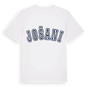 Jošani college t-shirt – ekologisk bomull t-shirt från Pinshirt