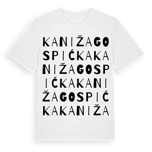 Kaniža Gospićka ordlek t-shirt – ekologisk bomull t-shirt från Pinshirt