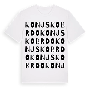Konjsko Brdo ordlek t-shirt – ekologisk bomull t-shirt från Pinshirt