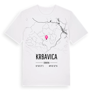 Krbavica karta t-shirt – ekologisk bomull t-shirt från Pinshirt