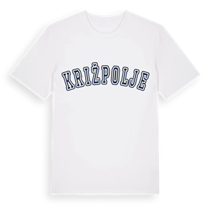 Križpolje college t-shirt – ekologisk bomull t-shirt från Pinshirt