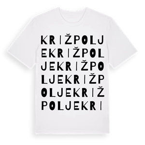 Križpolje ordlek t-shirt – ekologisk bomull t-shirt från Pinshirt