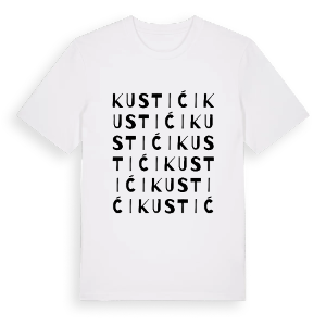 Kustići ordlek t-shirt – ekologisk bomull t-shirt från Pinshirt