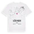 Lički Novi karta t-shirt