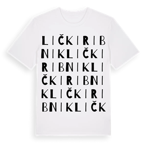 Lički Ribnik ordlek t-shirt – ekologisk bomull t-shirt från Pinshirt