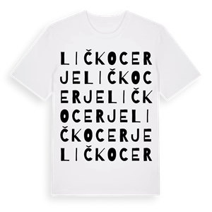 Ličko Cerje ordlek t-shirt – ekologisk bomull t-shirt från Pinshirt