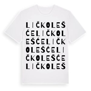 Ličko Lešće ordlek t-shirt – ekologisk bomull t-shirt från Pinshirt