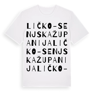 Ličko-senjska županija ordlek t-shirt – ekologisk bomull t-shirt från Pinshirt