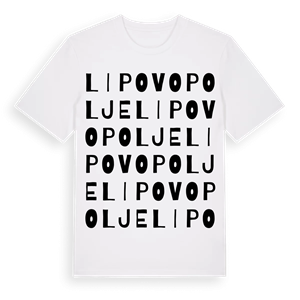 Lipovo Polje ordlek t-shirt – ekologisk bomull t-shirt från Pinshirt