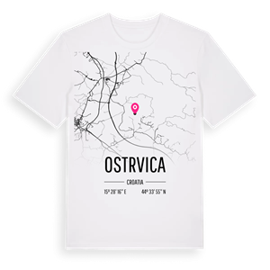 Ostrvica karta t-shirt – ekologisk bomull t-shirt från Pinshirt