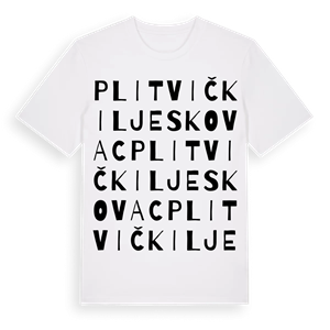 Plitvički Ljeskovac ordlek t-shirt – ekologisk bomull t-shirt från Pinshirt