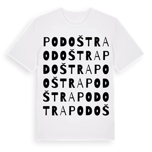 Podoštra ordlek t-shirt – ekologisk bomull t-shirt från Pinshirt