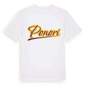 Ponori baseball t-shirt – ekologisk bomull t-shirt från Pinshirt