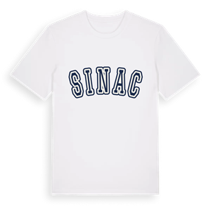 Sinac college t-shirt – ekologisk bomull t-shirt från Pinshirt