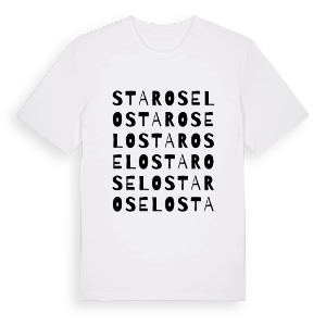Staro Selo ordlek t-shirt – ekologisk bomull t-shirt från Pinshirt