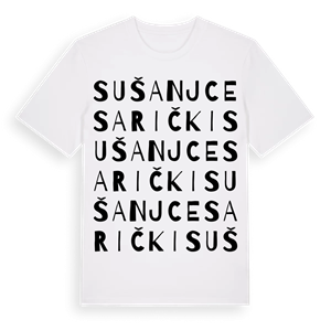 Sušanj Cesarički ordlek t-shirt – ekologisk bomull t-shirt från Pinshirt