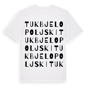 Tuk Bjelopoljski ordlek t-shirt – ekologisk bomull t-shirt från Pinshirt