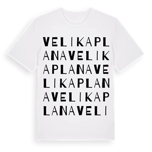 Velika Plana ordlek t-shirt – ekologisk bomull t-shirt från Pinshirt