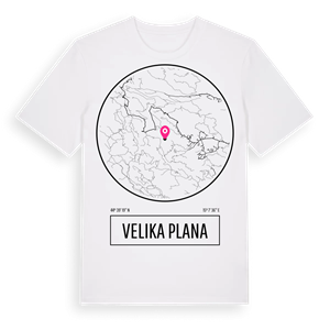 Velika Plana t-shirt – ekologisk bomull t-shirt från Pinshirt