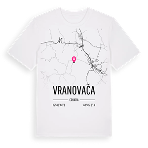 Vranovača karta t-shirt – ekologisk bomull t-shirt från Pinshirt