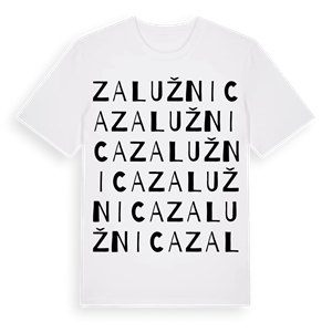 Zalužnica ordlek t-shirt – ekologisk bomull t-shirt från Pinshirt