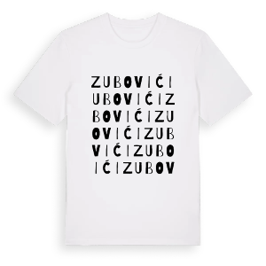Zubovići ordlek t-shirt – ekologisk bomull t-shirt från Pinshirt