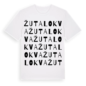 Žuta Lokva ordlek t-shirt – ekologisk bomull t-shirt från Pinshirt