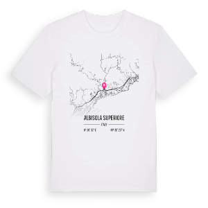 Albisola Superiore karta t-shirt – ekologisk bomull t-shirt från Pinshirt