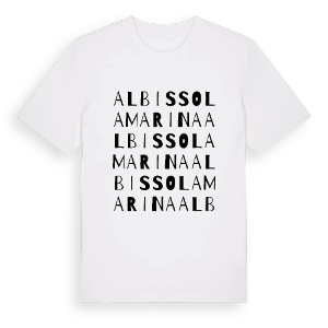 Albissola Marina ordlek t-shirt – ekologisk bomull t-shirt från Pinshirt