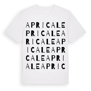 Apricale ordlek t-shirt – ekologisk bomull t-shirt från Pinshirt