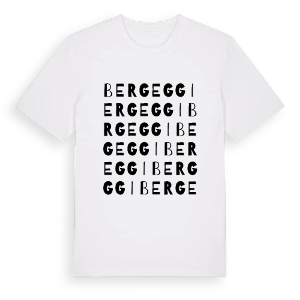Bergeggi ordlek t-shirt – ekologisk bomull t-shirt från Pinshirt