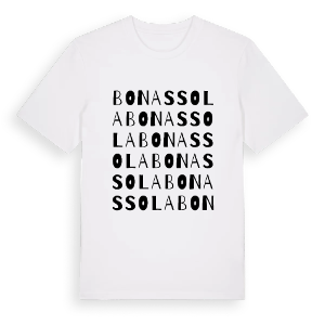 Bonassola ordlek t-shirt – ekologisk bomull t-shirt från Pinshirt