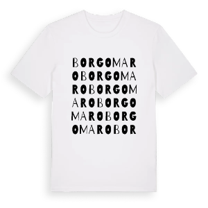 Borgomaro ordlek t-shirt – ekologisk bomull t-shirt från Pinshirt