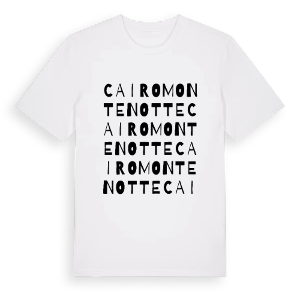 Cairo Montenotte ordlek t-shirt – ekologisk bomull t-shirt från Pinshirt