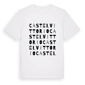 Castel Vittorio ordlek t-shirt – ekologisk bomull t-shirt från Pinshirt