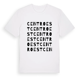 Centro Est ordlek t-shirt – ekologisk bomull t-shirt från Pinshirt