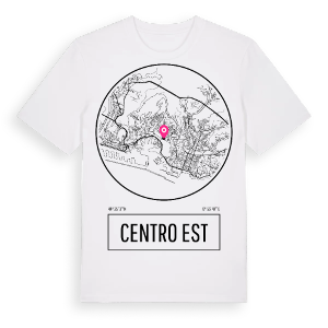 Centro Est t-shirt – ekologisk bomull t-shirt från Pinshirt