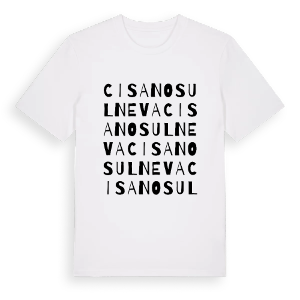 Cisano sul Neva ordlek t-shirt – ekologisk bomull t-shirt från Pinshirt