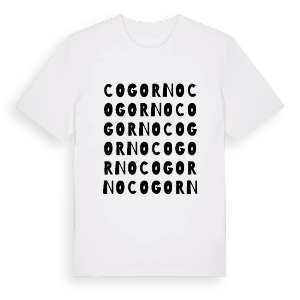 Cogorno ordlek t-shirt – ekologisk bomull t-shirt från Pinshirt