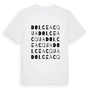 Dolceacqua ordlek t-shirt – ekologisk bomull t-shirt från Pinshirt