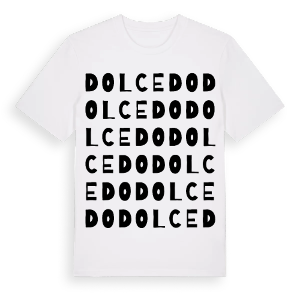 Dolcedo ordlek t-shirt – ekologisk bomull t-shirt från Pinshirt