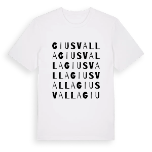 Giusvalla ordlek t-shirt – ekologisk bomull t-shirt från Pinshirt