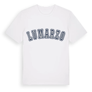 Lumarzo college t-shirt – ekologisk bomull t-shirt från Pinshirt
